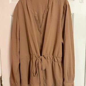 Fashion Nova Tan Blouse
